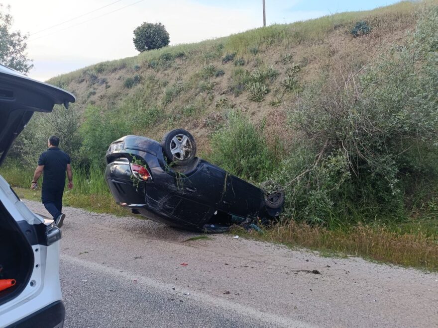 Doğanşehir’de otomobil devrildi: 1 yaralı